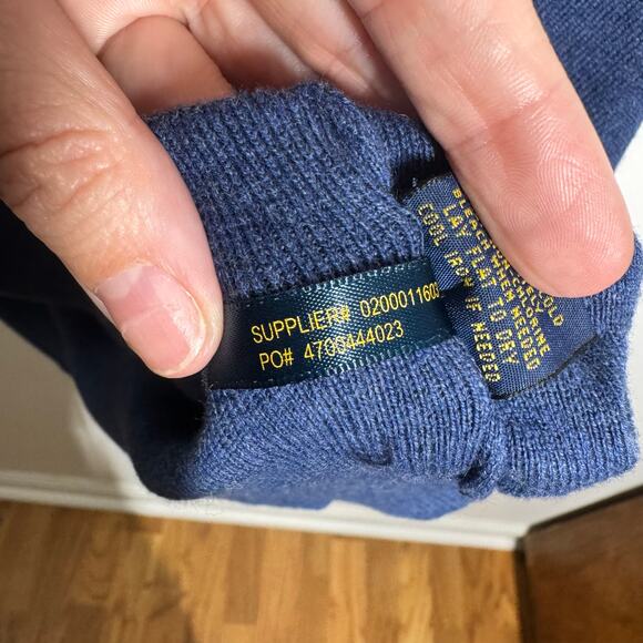 Polo Ralph Lauren Sweater Men XXL Blue Purple Pony Pima Cotton Prep Quite Luxury - Picture 5 of 8